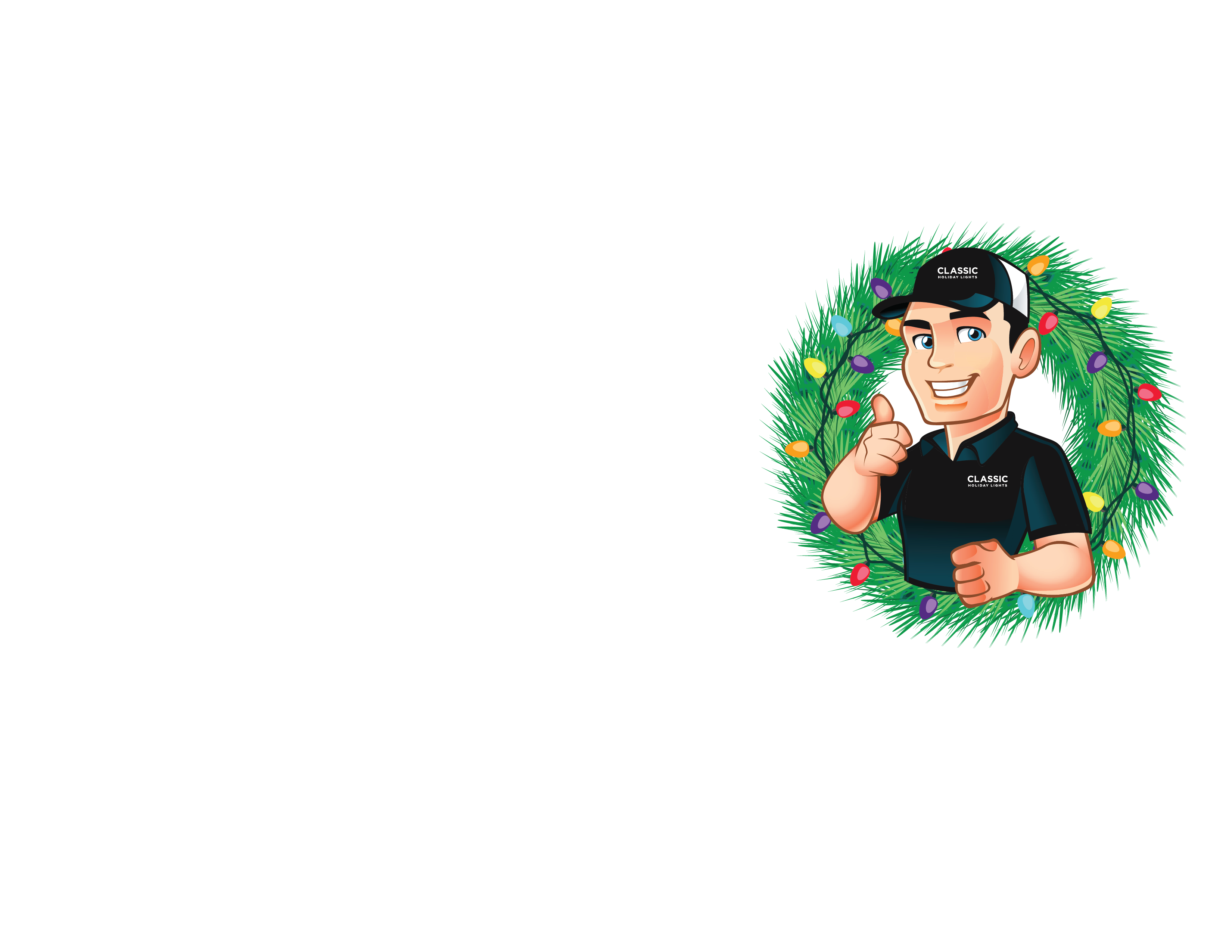 Classic Holiday Lights Logo showing an image for a professional holiday lights installation company